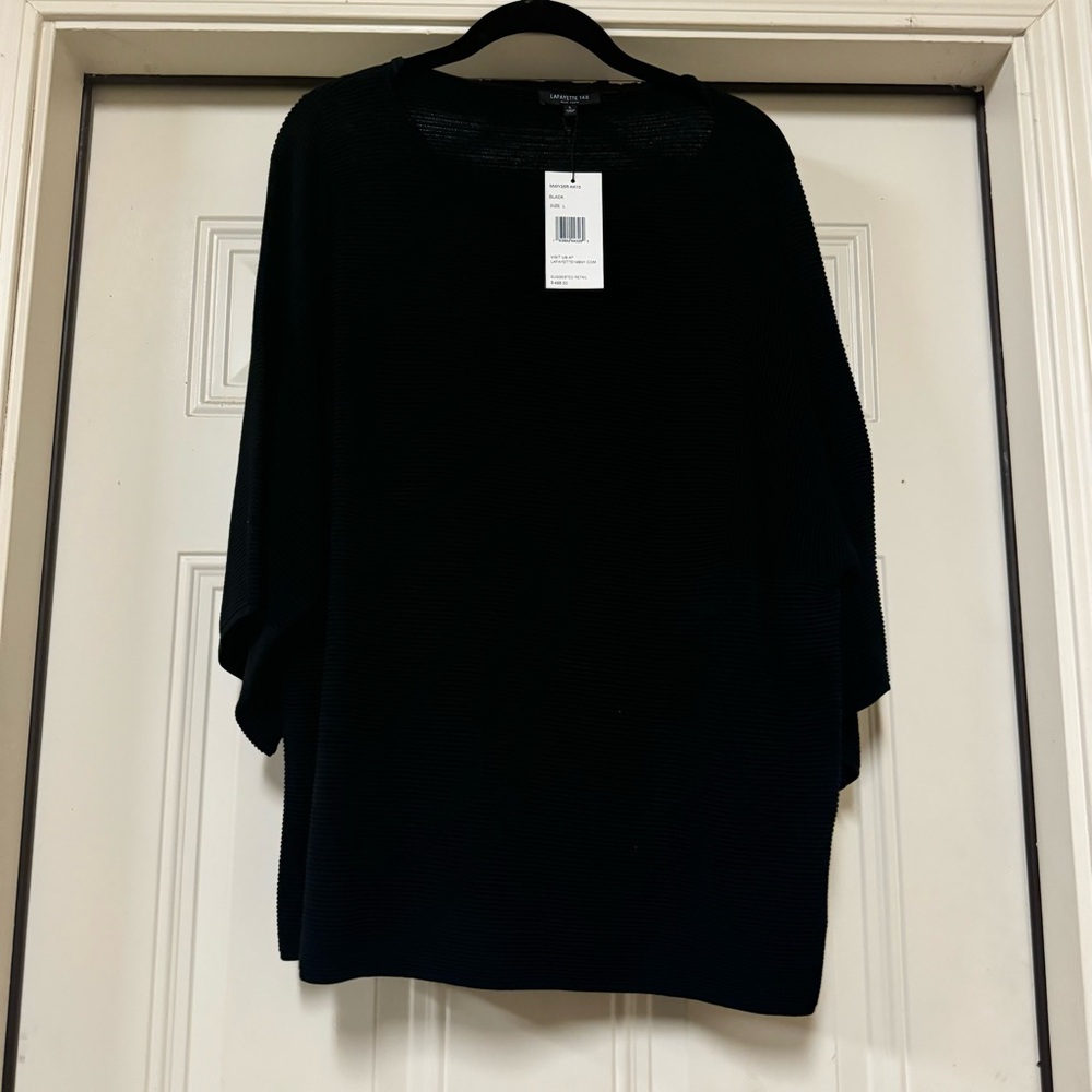 Black Lafayette Ribbed Sweater